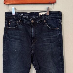 AG Adriano Goldschmied Dark Indigo Straight Leg Jeans